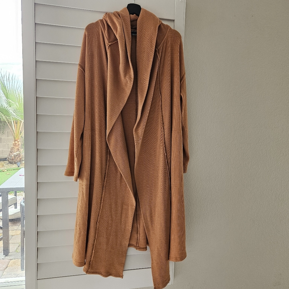Free People Beach Long Hooded Duster